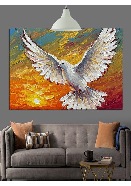 Beyaz Barış Güvercin Dekoratif Kanvas - Mdf Ahşap Tablo modelleri