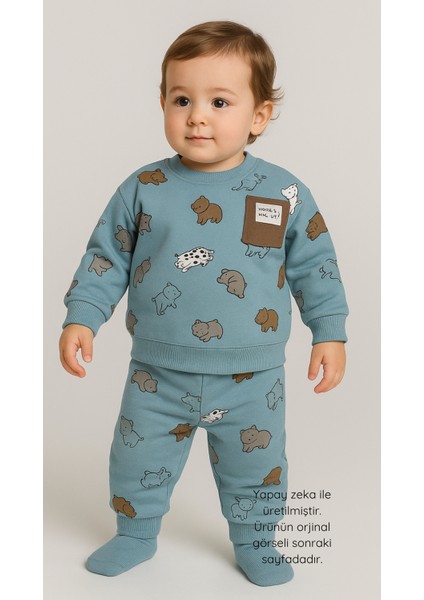 Ayıcık Desenli Ikili Takım