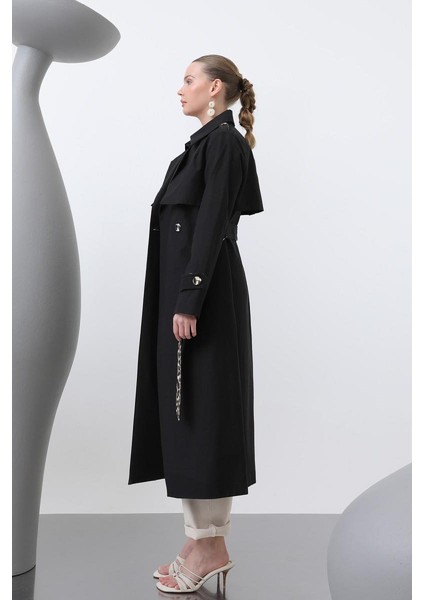 Kadın Leopar Garnili Trench 32113TRC fırsatları