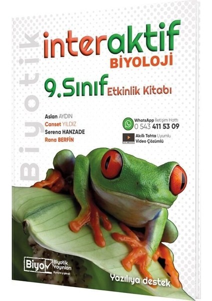 Biyotik 2026 9. Sınıf Biyoloji Interaktif Etkinlik Kitabı