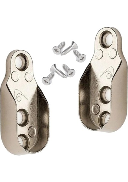 Boru Askı Flanşı Oval Dolap İçi Borusu Sabitleme Kıyafet Elbise Askı Aparatı Krom 45 mm (2 Adet)