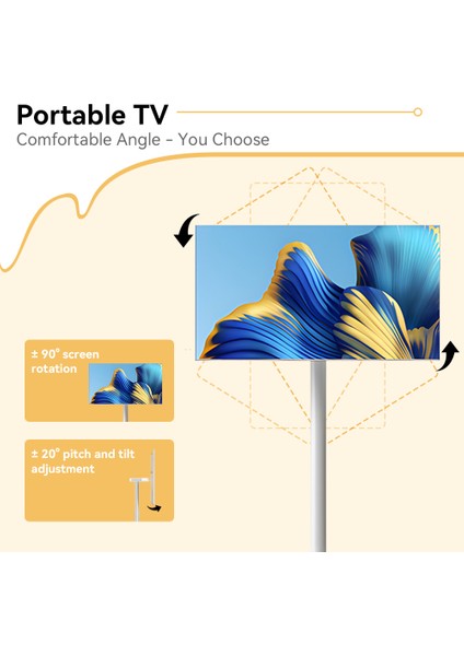 32INÇ Android Taşınabilir Şarjlı Tv LED Ekran HPT32