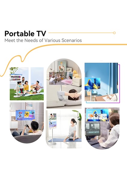 32INÇ Android Taşınabilir Şarjlı Tv LED Ekran HPT32