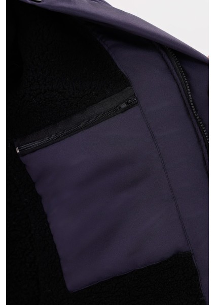 Kadın Polarlı Kürklü Su ve Rüzgar Geçirmez Kapüşonlu Kışlık Mont & Kaban & Parka