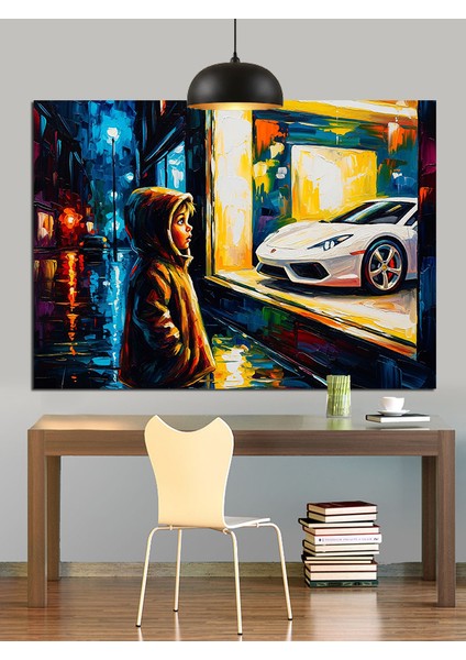 Vitrin Önü Spor Araba Dekoratif Kanvas - Mdf Ahşap Tablo modelleri