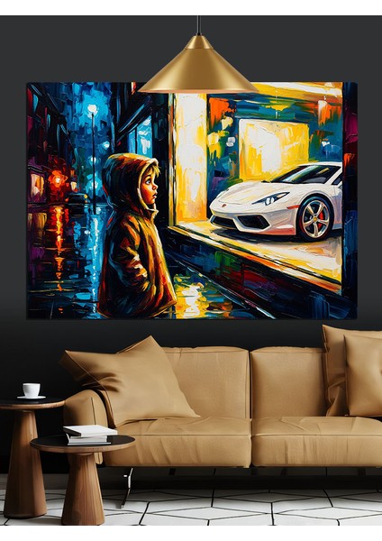 Vitrin Önü Spor Araba Dekoratif Kanvas - Mdf Ahşap Tablo indirimleri