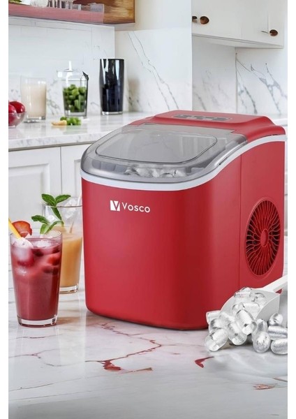 Eko Set Üstü Buz Makinesi 12 Kg Kırmızı