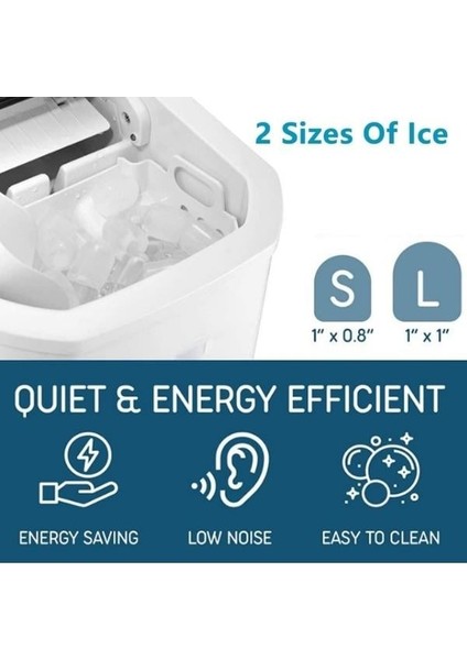 Eko Set Üstü Buz Makinesi 12 kg Beyaz