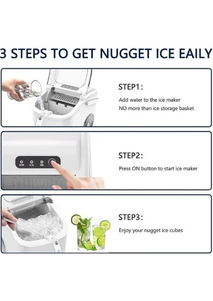 Eko Set Üstü Buz Makinesi 12 kg Beyaz