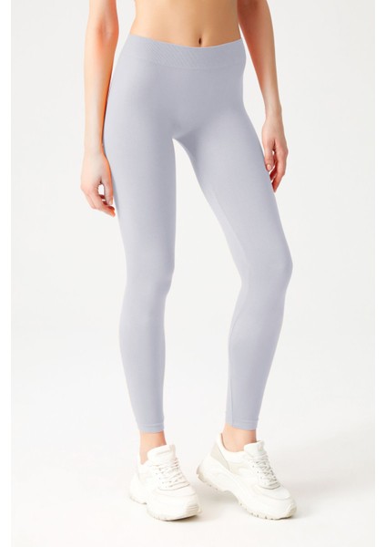 Gri Esnek ve Toparlayıcı Spor Tayt Basic Seamless fiyatları