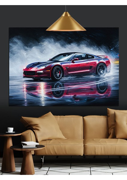 Hızlı Kırmızı Spor Dekoratif Kanvas - Mdf Ahşap Tablo modelleri