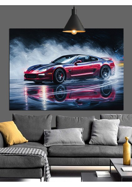 Hızlı Kırmızı Spor Dekoratif Kanvas - Mdf Ahşap Tablo fırsatları