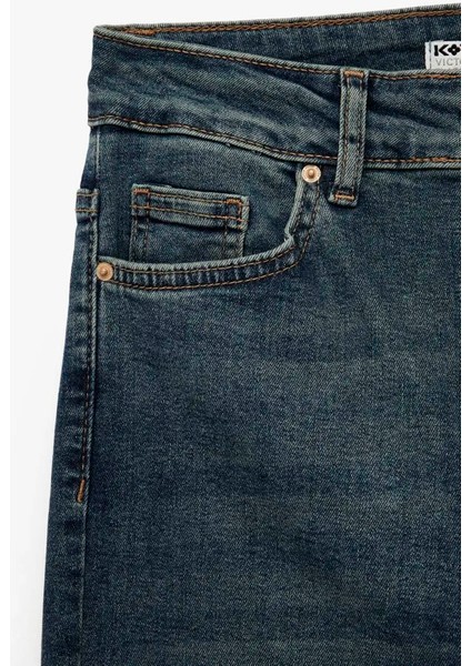 Kick Flare Indigo Kadın Jean Pantolon 6WAL40035MD fırsatları