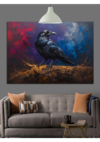 Siyah Kuzgun Tablo Dekoratif Kanvas - Mdf Ahşap Tablo fırsatları