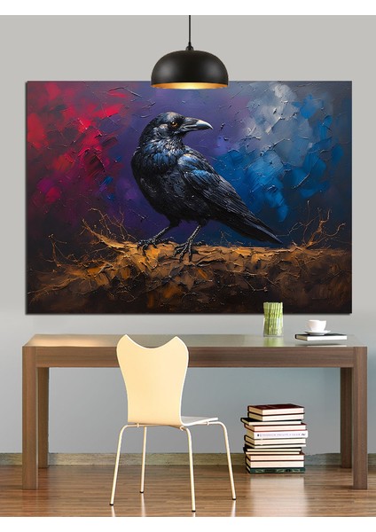 Siyah Kuzgun Tablo Dekoratif Kanvas - Mdf Ahşap Tablo indirimleri