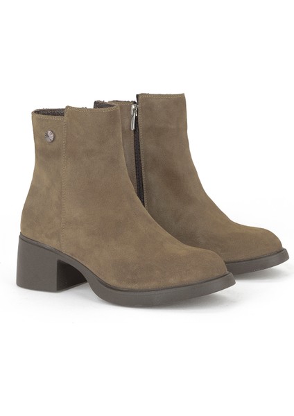 , Kadın Hakiki Deri Bot 153359Z6212 Vizon