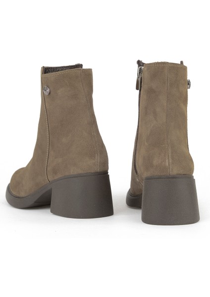 , Kadın Hakiki Deri Bot 153359Z6212 Vizon