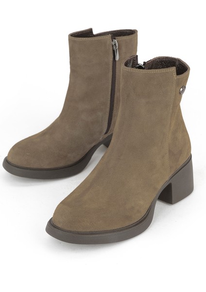 , Kadın Hakiki Deri Bot 153359Z6212 Vizon