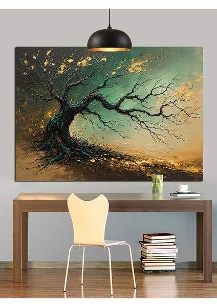 Köklü Rüzgarlı Ağaç Dekoratif Kanvas - Mdf Ahşap Tablo fiyatları