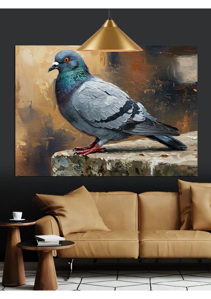 Taş Üstü Güvercin Dekoratif Kanvas - Mdf Ahşap Tablo modelleri