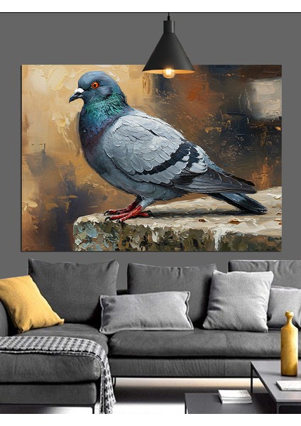 Taş Üstü Güvercin Dekoratif Kanvas - Mdf Ahşap Tablo fırsatları