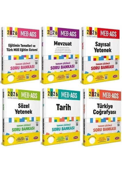 Data 2026 Meb-Ags Tüm Dersler Soru Bankası 6 Lı Set