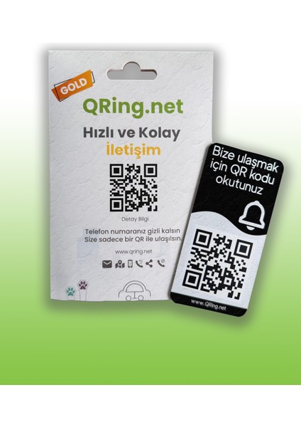 , Qr Tag (Gold Paket) - Akıllı Qr Arama Etiketi (Telefon Numarasız Arama) (Gold Paket)