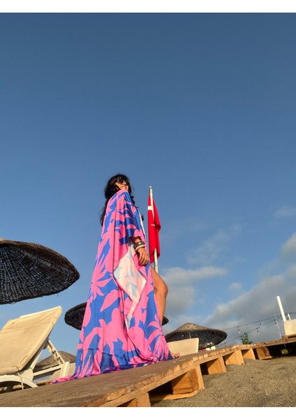 Desenli Melek Kol Enigmatic Kimono