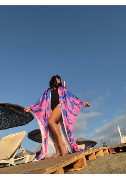 Desenli Melek Kol Enigmatic Kimono fırsatları