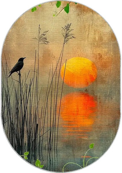 , Makinede Yıkanabilir, Kaymaz Taban, Dijital Baskı, Oval, Çok Renkli, Salon Halısı, Oturma Odası Halısı, Mutfak Halısı fiyatları