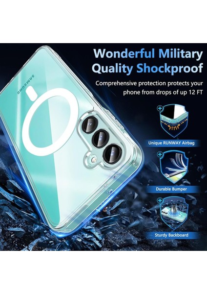 Samsung Galaxy A17 5g Kılıf Magsafe Wireless Kablosuz Şarj Destekli Sert Silikon Şeffaf Kapak Manyetik fiyatları