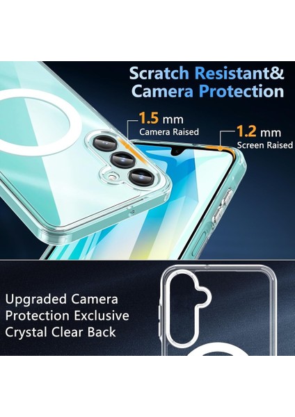 Samsung Galaxy A17 5g Kılıf Magsafe Wireless Kablosuz Şarj Destekli Sert Silikon Şeffaf Kapak Manyetik modelleri