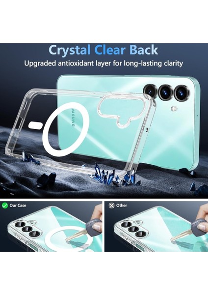 Samsung Galaxy A17 5g Kılıf Magsafe Wireless Kablosuz Şarj Destekli Sert Silikon Şeffaf Kapak Manyetik fırsatları