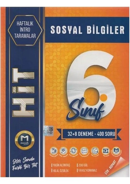 Mozaik 2026 6. Sınıf Sosyal Bilgiler Hit 40 Deneme