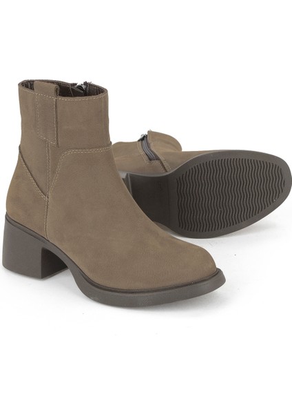 , Kadın Hakiki Deri Bot 153359Z623 Vizon