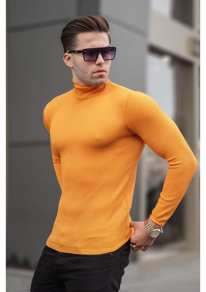 Hardal Balıkçı Yaka Erkek Triko Kazak 6306 fiyatları