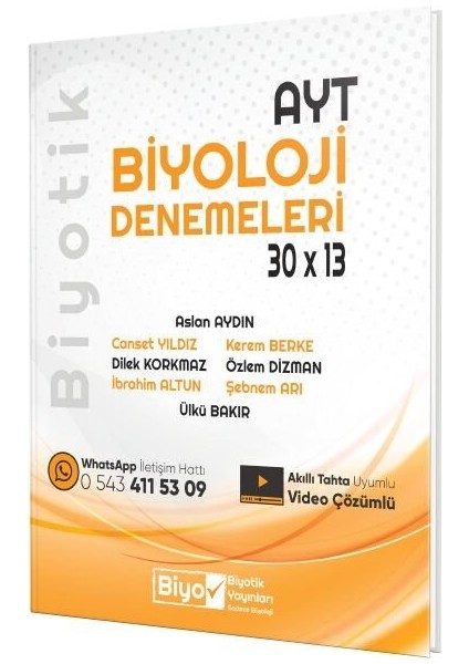 Biyotik 2026 Ayt Biyoloji Biyotik 30 x 13 Denemeleri