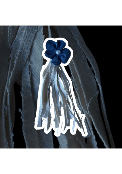 El Yapımı Püskül ve Çiçek Detaylı Denim Çanta Charm modelleri