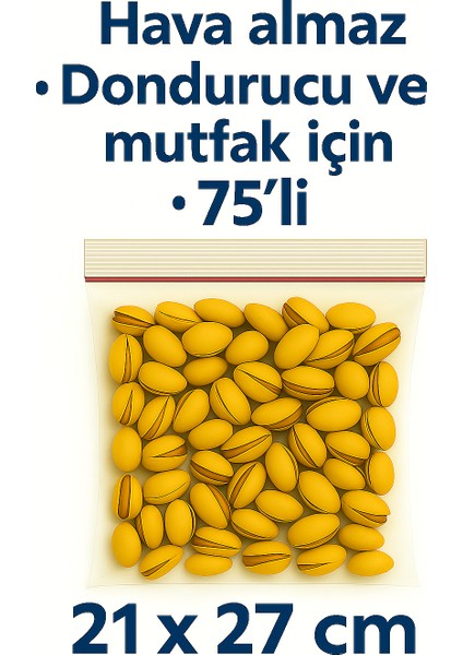 75' Li Buzdolabı Kilitli Torba Poşet Dondurucu Ikramlık Çerez Davet Kına Hediyelik Poşeti 21X27 cm indirimleri