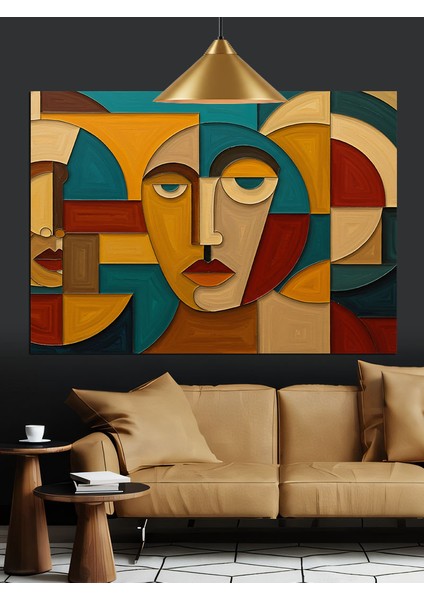 Soyut Yüz Tablo Dekoratif Kanvas - Mdf Ahşap Tablo fiyatları