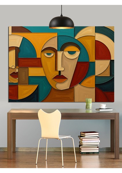 Soyut Yüz Tablo Dekoratif Kanvas - Mdf Ahşap Tablo indirimleri