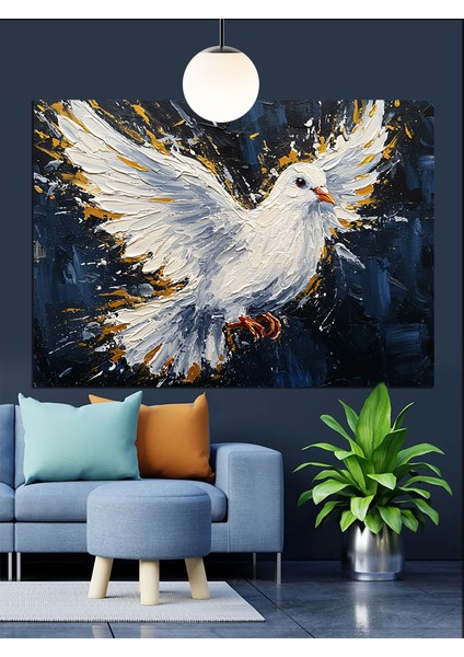 Kanat Çırpan Güvercin Dekoratif Kanvas - Mdf Ahşap Tablo modelleri