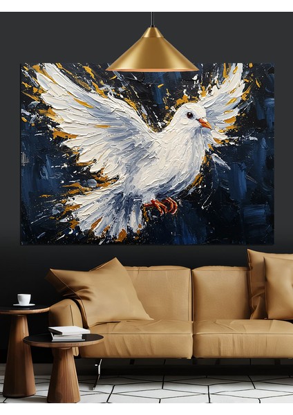 Kanat Çırpan Güvercin Dekoratif Kanvas - Mdf Ahşap Tablo fırsatları