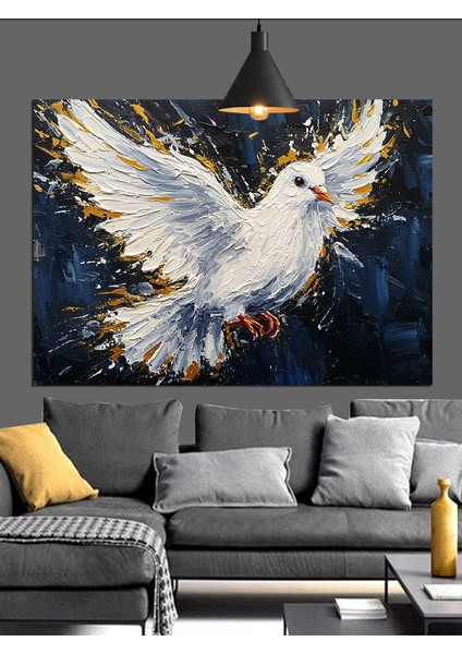 Kanat Çırpan Güvercin Dekoratif Kanvas - Mdf Ahşap Tablo indirimleri