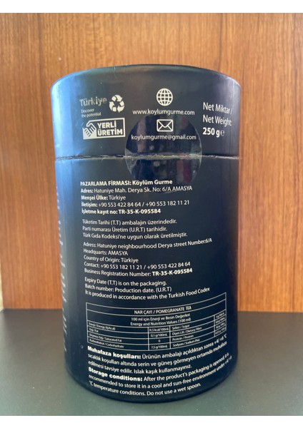 Nar Çayı Gerçek Meyve Taneleri 250 G fiyatları