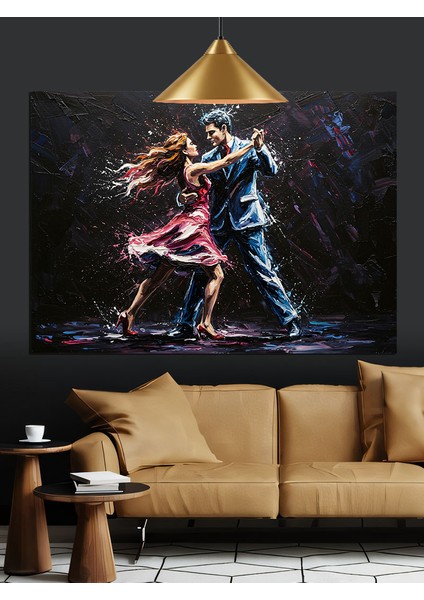 Dans Eden Çift Dekoratif Kanvas - Mdf Ahşap Tablo modelleri