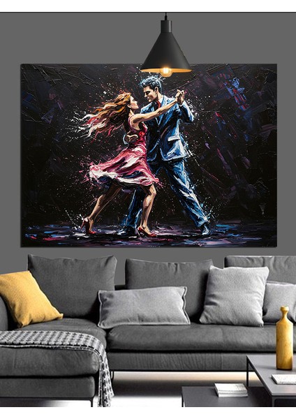 Dans Eden Çift Dekoratif Kanvas - Mdf Ahşap Tablo fırsatları