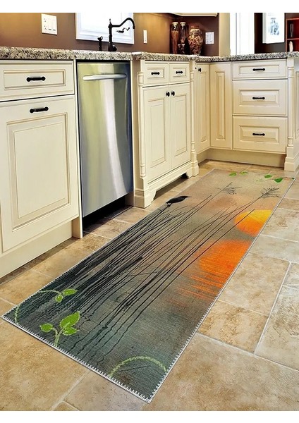 , Makinede Yıkanabilir, Kaymaz Taban, Dijital Baskı, Oval Yolluk, Çok Renkli, Salon Halısı, Oturma Odası Halısı, Mutfak Halısı