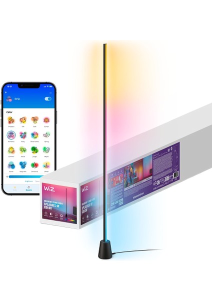 Gradient Zemin Lambası - Siyah (140 Cm)