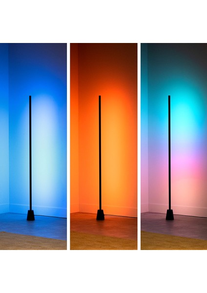 Gradient Zemin Lambası - Siyah (140 Cm)